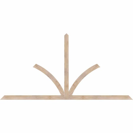 Ekena Millwork Richland Smooth Timber Gable Bracket, Douglas Fir, 108"W x 54"H x 1 1/2"D x 3 1/2"F, 12/12 Pitch GBW108X54X0204RIC00SDF